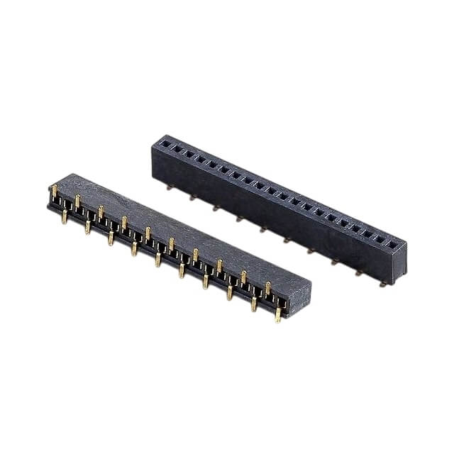 FEMALE HEADER 20PIN(1x20) 1.27mm SMT V/T H:3.40MM - L-KLS1-208C-3.4-1-20-T1-
