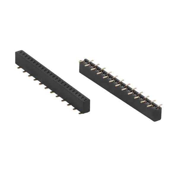 FEMALE HEADER 24PIN(1x24) 1.27mm SMT V/T H:3.40MM - L-KLS1-208C-3.4-1-24-T1-