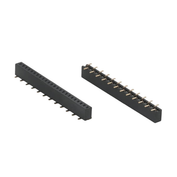 FEMALE HEADER 24PIN(1x24) 1.27mm SMT V/T H:3.40MM - L-KLS1-208C-3.4-1-24-T2-