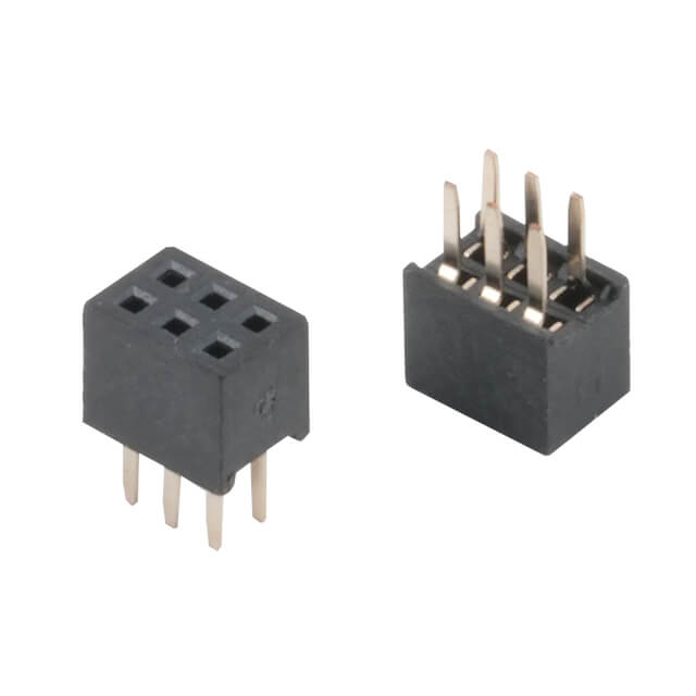 FEMALE HEADER 6PIN(2x3) 1.27mm THT V/T H:3.40MM - L-KLS1-208C-3.4-2-06-S-B