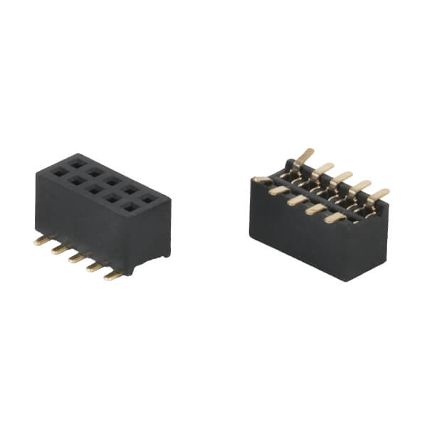 FEMALE HEADER 10PIN(2x5) 1.27mm SMT V/T W/O POST+C