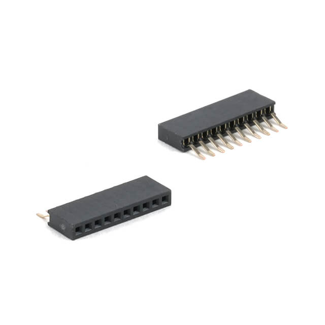 FEMALE HEADER 10PIN(1x10) 1.27mm SMT R/A REEL - L-KLS1-208CA-4.3-1-10RTR