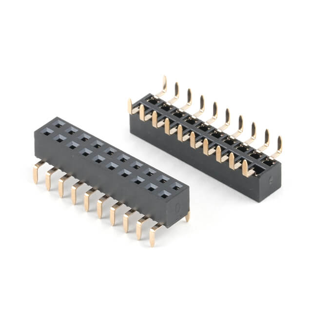 FEMALE HEADER 20PIN(2X10) 2.54MM THT V/T 8x7.62 - L-KLS1-208Y-5.0-2-20-W-8