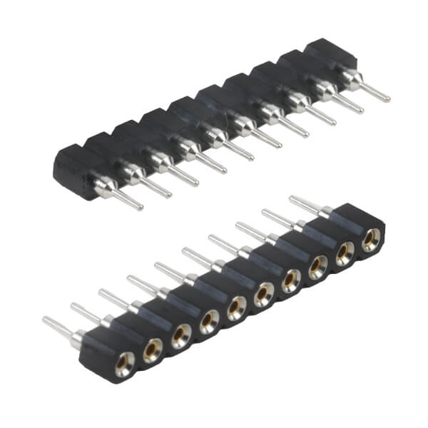 FEMALE HEADER 2.54MM 10PIN(1X10) THT V/T MACHINE P - L-KLS1-209-3.0-1-10-S-Y
