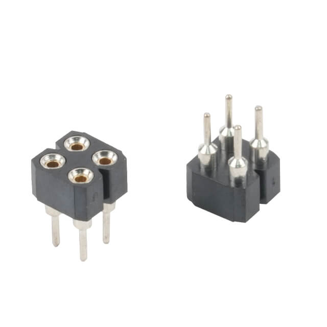 KLS ELECTRONIC L-KLS1-209-3.0-2-04-S-Y FEMALE HEADER 2.54MM 4PIN(2X2) THT V/T MACHINE PIN