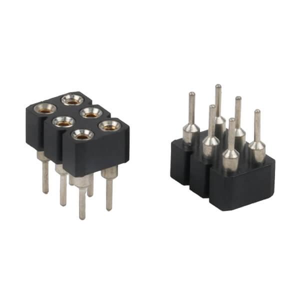 FEMALE HEADER 2.54MM 6PIN(2X3) THT V/T MACHINE PIN - L-KLS1-209-3.0-2-06-S-Y