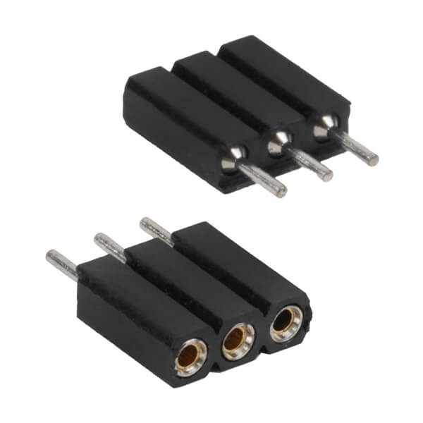 FEMALE HEADER 2.54MM 3PIN(1X3) THT V/T MACHINE PIN - L-KLS1-209-7.0-1-03-S-Y