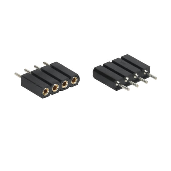 FEMALE HEADER 2.54MM 4PIN(1X4) THT V/T MACHINE PIN - L-KLS1-209-7.0-1-04-S-Y