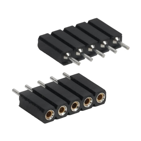 FEMALE HEADER 2.54MM 5PIN(1X5) THT V/T MACHINE PIN - L-KLS1-209-7.0-1-05-S-Y