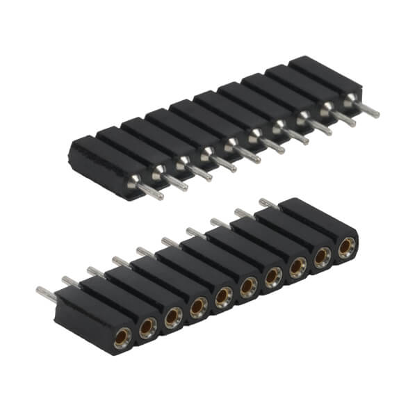 FEMALE HEADER 2.54MM 10PIN(1X10) THT V/T MACHINE P - L-KLS1-209-7.0-1-10-S-Y