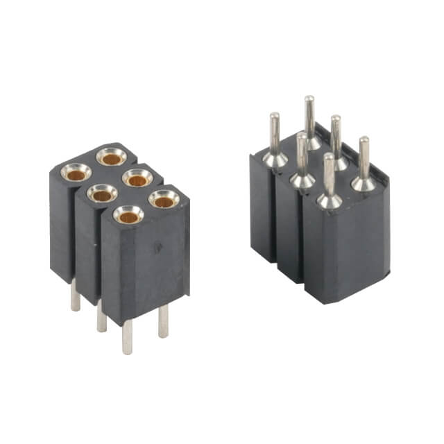 FEMALE HEADER 2.54MM 6PIN(2X3) THT V/T MACHINE PIN - L-KLS1-209-7.0-2-06-S-Y