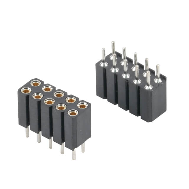 FEMALE HEADER 2.54MM 10PIN(2X5) THT V/T MACHINE PI - L-KLS1-209-7.0-2-10-S-Y