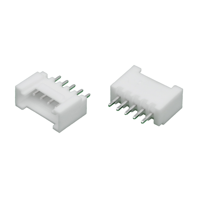 CON.T.B.2.00MM 5PIN(1X5)THT V/T MALE WHITE WAFER