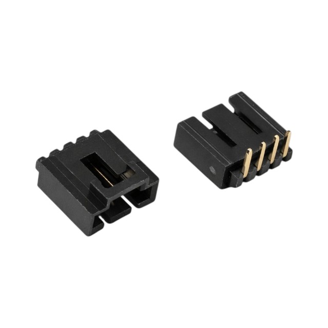 CONNECTOR HEADER W/LATCH, 4 POS, C-GRID, RA - L-KLS1-XL2-2.54-04-R