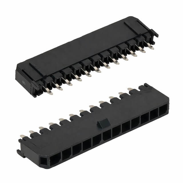 CON.T.B.3.00MM 12PIN(1x12) MALE THT V/T BLACK - L-KLS1-XM1-3.00-1X12-S