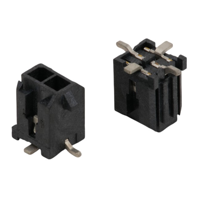 CON.T.B.3.00MM 2PIN(2X1) SMT V/T MALE BLACK - L-KLS1-XM1-3.00-2X01-VT