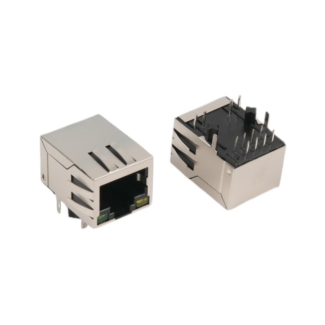 MODULAR JACK THT R/A 8P8C RJ45,Ethernet GREEN YELL - L-KLS12-TL058-1X1-G/Y-03