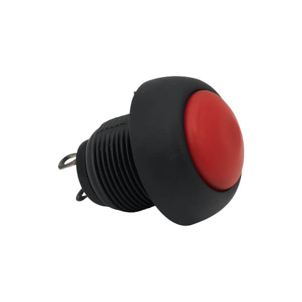SWITCH PUSH BUTTON 3A 125VAC OFF-(ON) RED CAP - L-KLS7-PBS-010D-R