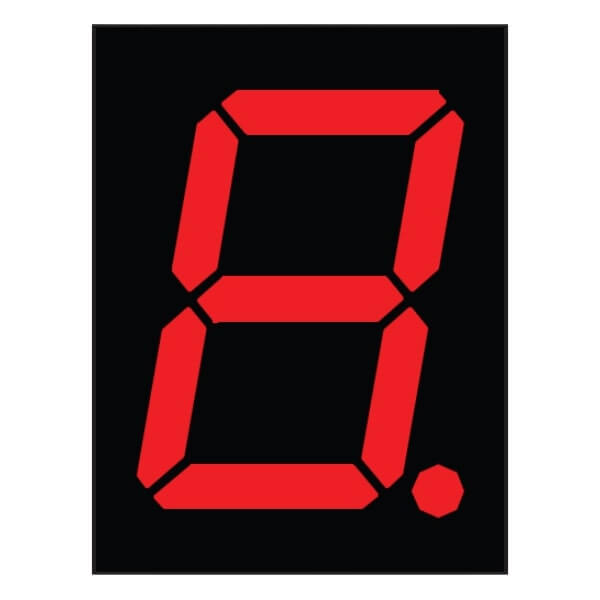 LIGHTBO LB10391AUR1A-D LED DISPLAY 7 SEGMENT 1DIGIT 9.9MM (+) RED