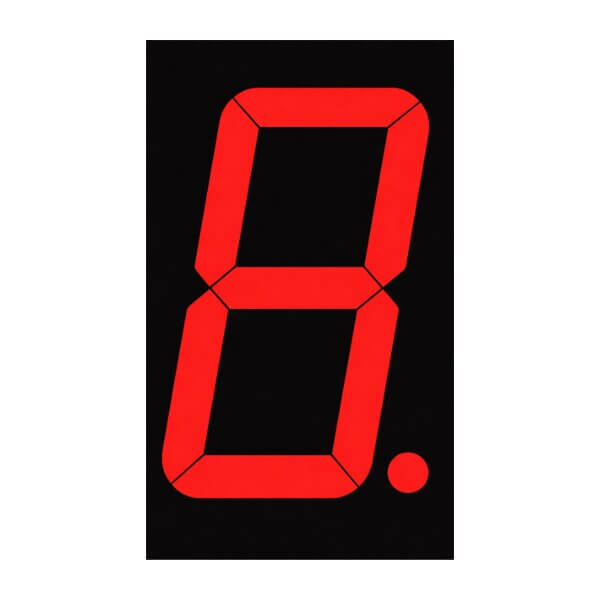 LIGHTBO LB12301AUR1B-D LED DISPLAY 7 SEGMENT 1DIGIT 57MM (+) RED