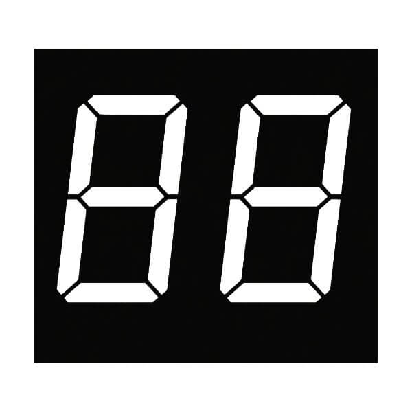 LED DISPLAY 7 SEGMENT 2DIGIT 9.2MM (+) WHITE