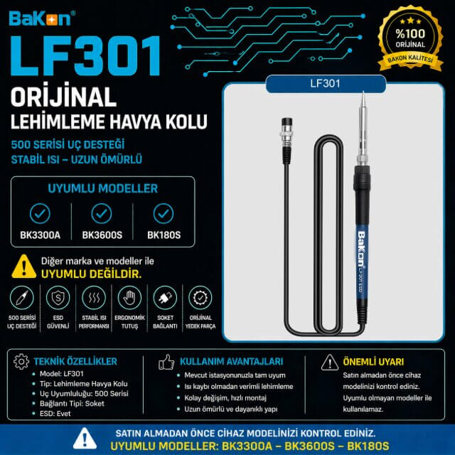 BAKON LF301 HAVYA KOLU LEHİMLEME HAVYA KOLU LF301 BAKON