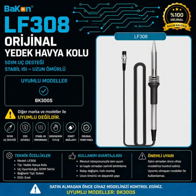 BAKON LF308 HAVYA KOLU LEHİMLEME HAVYA KOLU LF308 BAKON