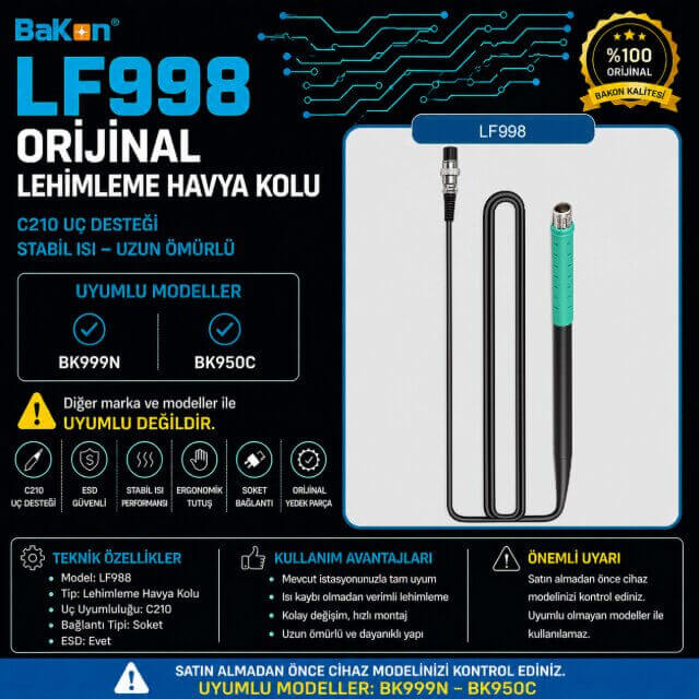 BAKON LF998 HAVYA KOLU LEHİMLEME HAVYA KOLU LF998 BAKON