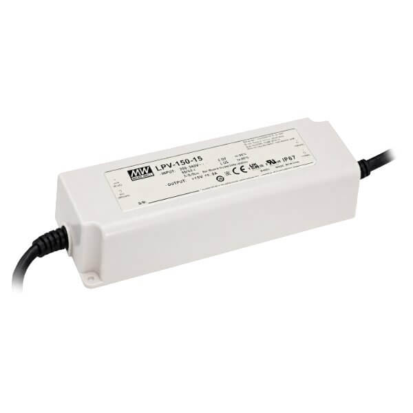 MEANWELL LPV-150-12 LED DRIVER 150W 12V CV IP67 PLASTIC