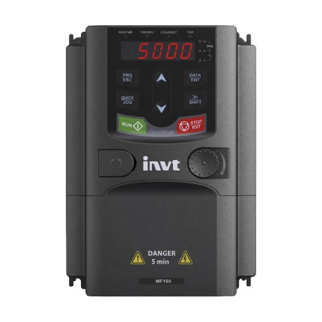 INVT MF100-036A-S2 220V GİRİŞ,8KHZ Y.HIZLI ÇIKIŞ 5.5KW F. KONVERTER