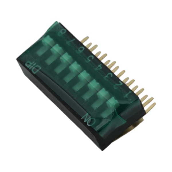 SWITCH DIP 8 Pos. SPST 25mA 24VDC THT R/A - NDA-08KTV