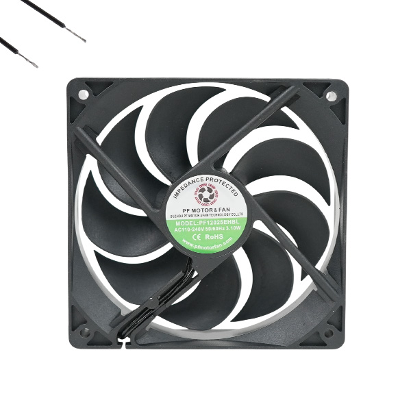 PF MOTOR & FAN PF12025EHBL FAN EC 120x120x25MM 110-220V 0.028A 3.10W BB 2WIRE