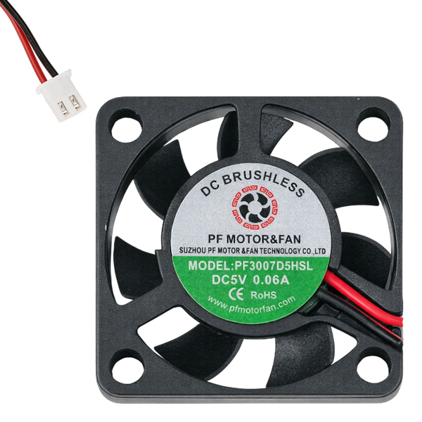 FAN 30x30x7MM 5V 0.06A 0.30W 8000RPM SB 2WIRE - PF3007D5HSL