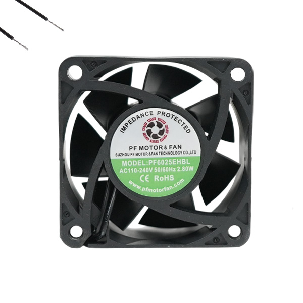 PF MOTOR & FAN PF6025EHBL FAN EC 60x60x25MM 110-220V 0.035A 2.80W BB 2WIRE