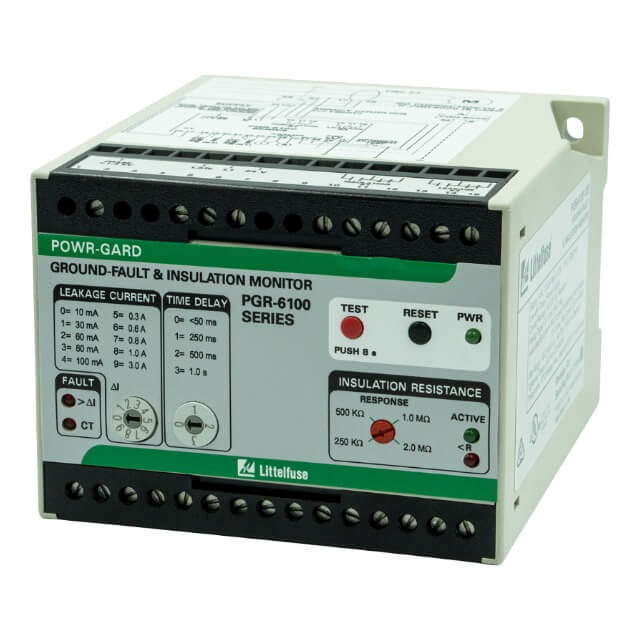 LITTELFUSE PGR-6100-240 IND.CONT.MOTOR GROUND FAULT & INSUL RELAY