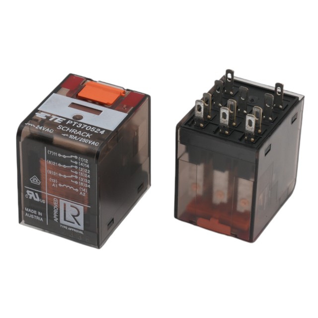 TE CONNECTIVITY PT370524 RELAY POWER 10A 24VAC PCB TYPE 11PIN PT370524