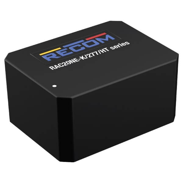 RECOM RAC20NE-12DK/277/HT AC/DC CONV 20W 85-305VAC +/-12VDC 1.58A
