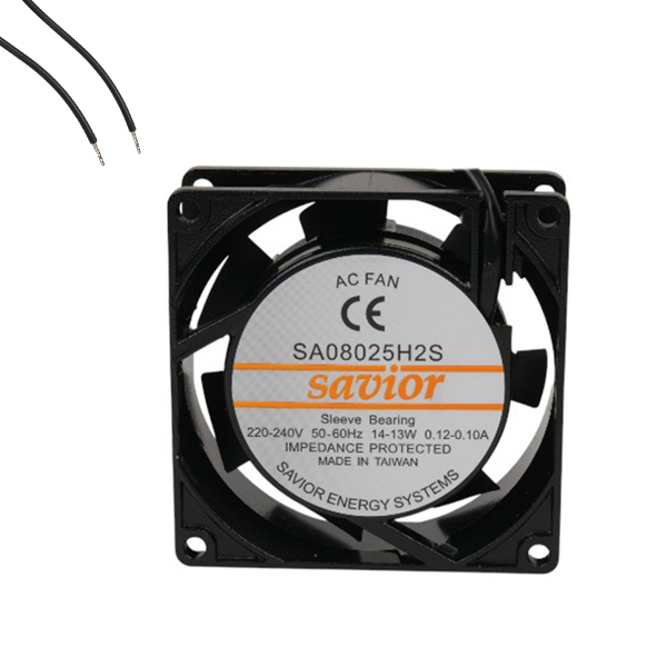 SAVIOR COMP. SA08025H2SW FAN 80x80x25MM 220V 0.12A 14W 2800RPM WIRE SAVIOR