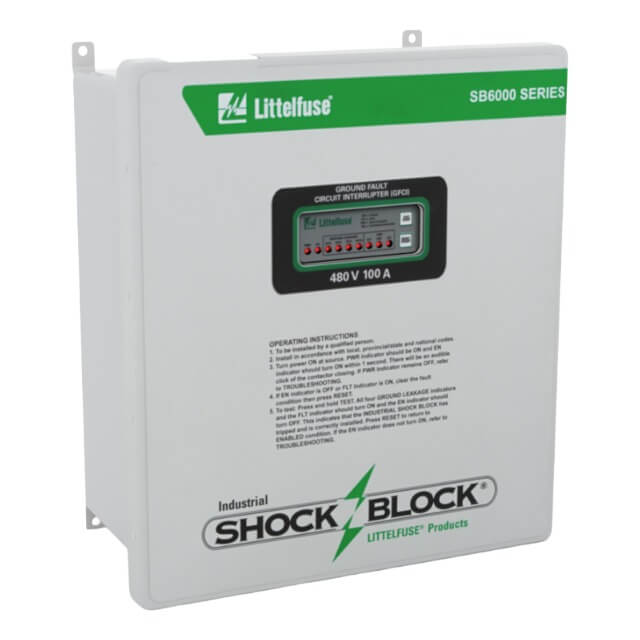 LITTELFUSE SB6100-201-0 IND.CONT.GFCI SHOCK BLOCK 480V NEMA ENCL