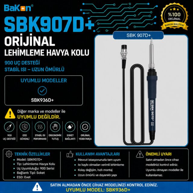 BAKON SBK907D+ HAVYA KOLU BAKON SBK907D+ LEHİMLEME HAVYA KOLU