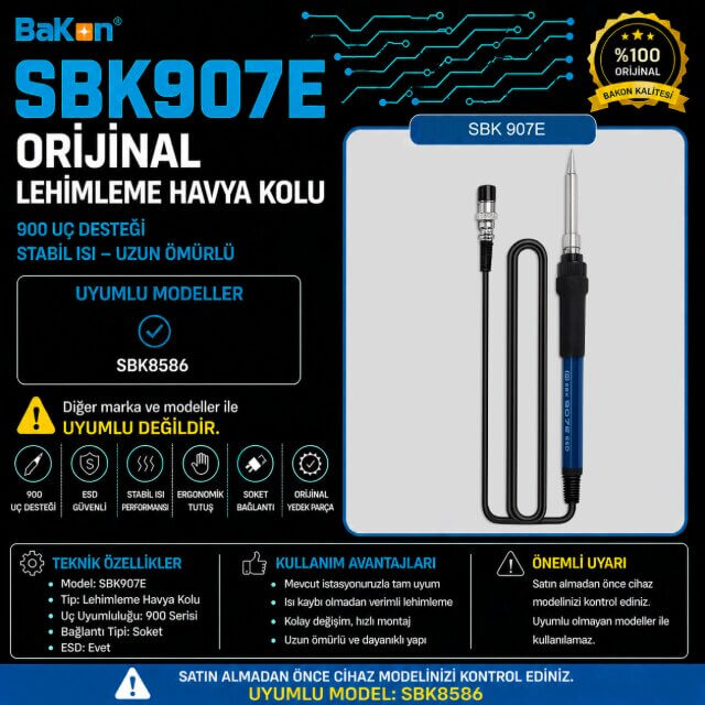BAKON SBK907E HAVYA KOLU BAKON SBK907E LEHİMLEME HAVYA KOLU