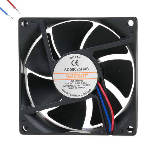 FAN 80x80x25MM 12V 0.20A 2.40W 3200RPM BB WIRE - SD08025H4B