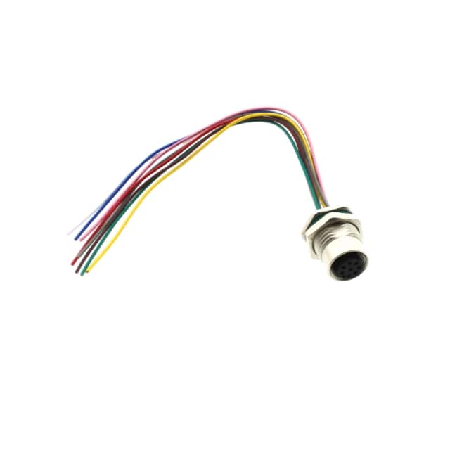 CABLE FEMALE TO WIRE LEAD 8PIN M12A 140MM IP68 - SS-M12A-08P-FF-SF8A50-00