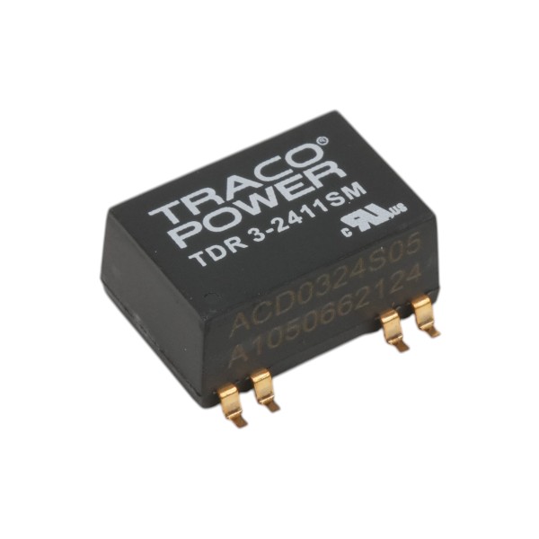 TRACO TDR 3-2411SM DC/DC CONV 3W 18-36VDC 5VDC 600mA