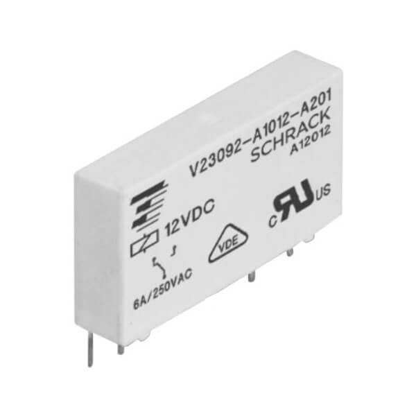 TE CONNECTIVITY V23092-A1012-A802 RELAY POWER SLIM 6A 12V 1 Form A AgNi Type