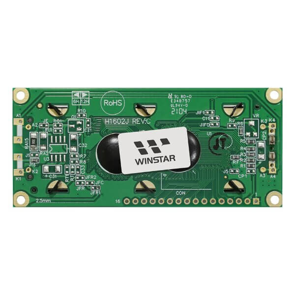 WINSTAR WH1602J-TMI-CT# LCD CHARACTER 16X2 STN NEGATIVE BLUE 5V